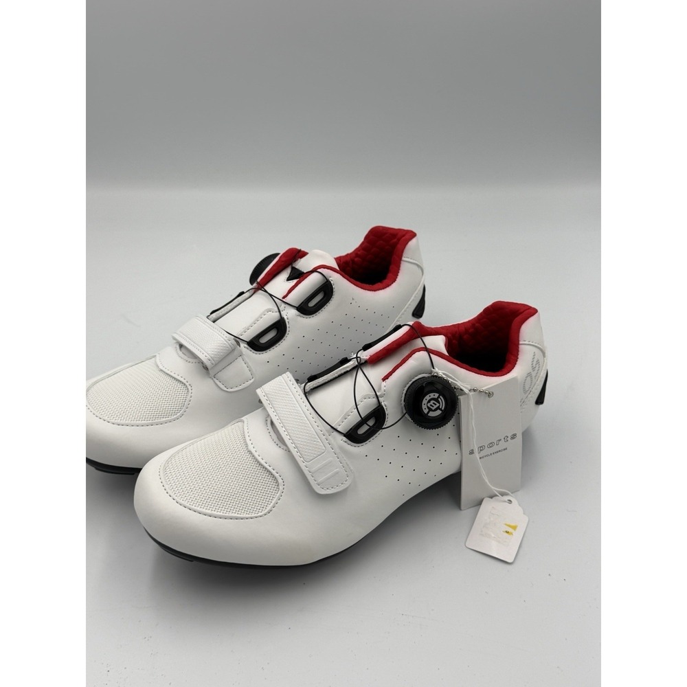 Bucklos Cycling Shoes Mens Size 6.5 White Lock-Free B718 New In Package